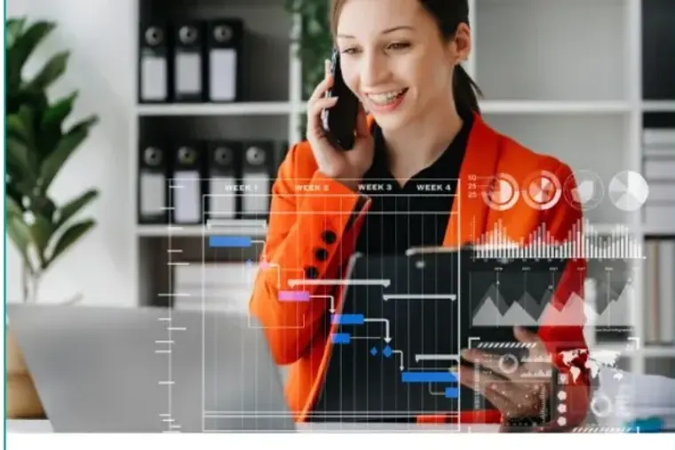 Someone taking a call while working through a schedule